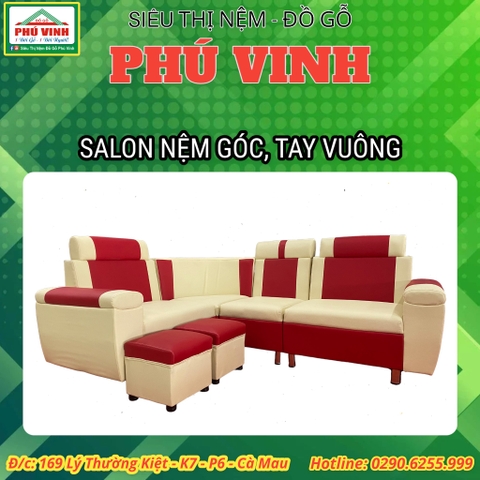 Salon Nệm Góc, Tay Vuông, Nhỏ