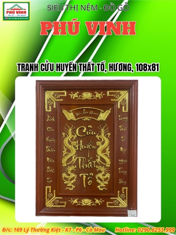 Tranh Cửu Huyền Thất Tổ, Hương, 108x81