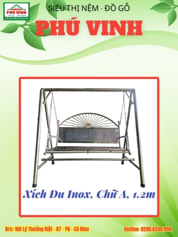 Xích Đu, Inox, Chữ A, 1m2