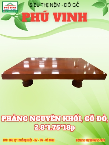 Phảng Nguyên Khối, Gõ Đỏ, 2.8x1.75x18p