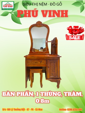 Bàn Phấn, 1 Thùng, Tràm, 0.8m