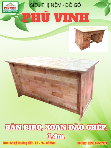 Bàn Biro, Xoan Đào Ghép, 1.4m