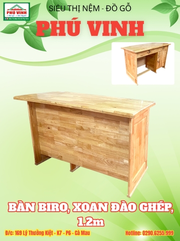 Bàn Biro, Xoan Đào Ghép, 1.2m