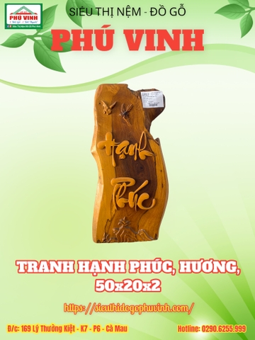 Tranh Hạnh Phúc, Hương, 50x20x2