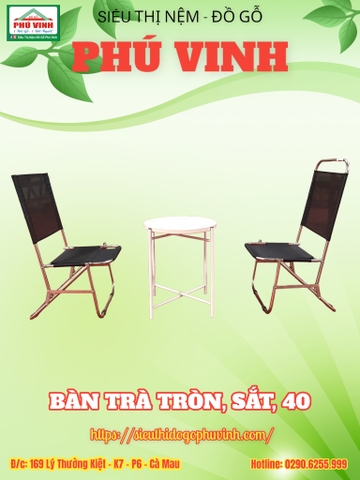 Bàn Trà, Tròn Sắt, 40