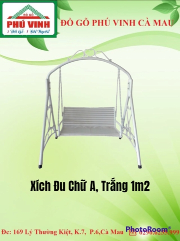 Xích Đu Chữ A, Trắng 1m2