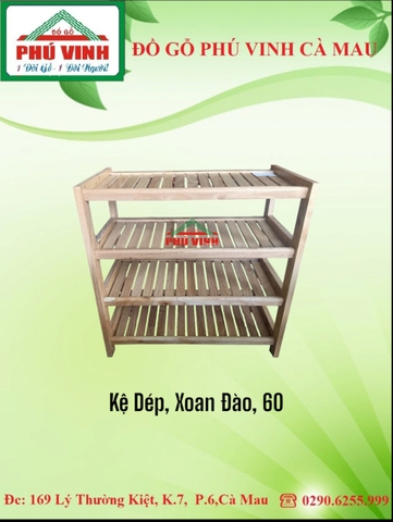 Kệ Dép 4T, Xoan Đào, 60