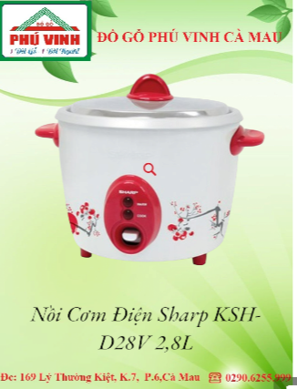 Nồi Cơm Điện Sharp KSH -D28V 2,8L