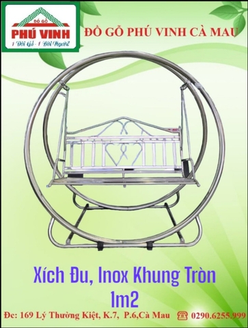 Xích Đu Inox Khung Tròn, 1m2