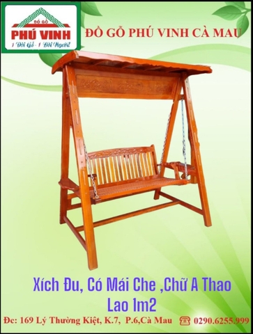 Xích Đu, Có Mái Che,Chữ A,Thao Lao 1m2