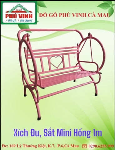 Xích Đu, Sắt Mini Hồng 1m