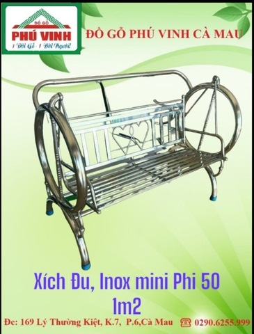 Xích Đu, Inox Mini Phi 50, 1m2