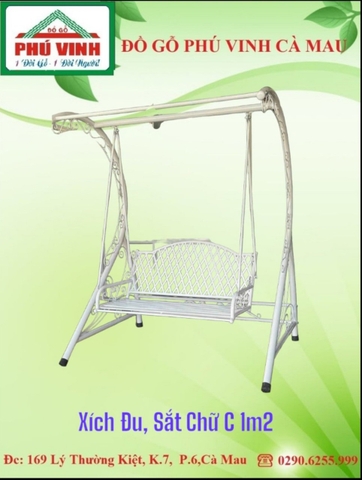 Xích Đu, Sắt Chữ C, 1m2