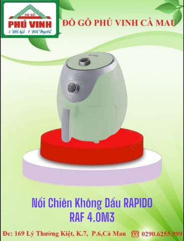 Nồi Chiên Không Dầu RAPIDO, RAF 4.0M3