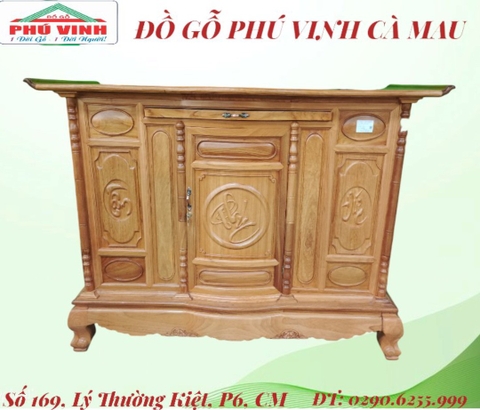Tủ Thờ, Gõ Đỏ, Tam Đa, Chạm