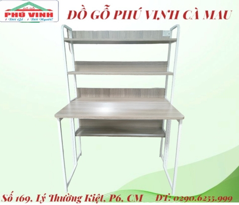 Bàn Xếp Gọn, MFC, Có Kệ, 3 tầng - 60 x 100