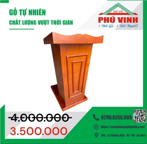 Bục Phát Biểu, MDF Phủ Xoan - 1.2m