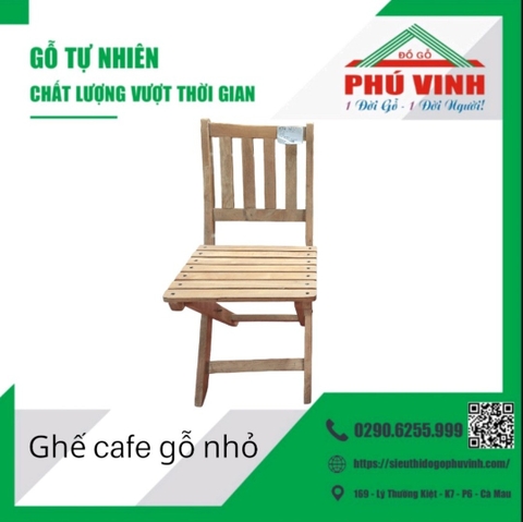 Ghế Cafe Xếp, Gỗ, Nhỏ