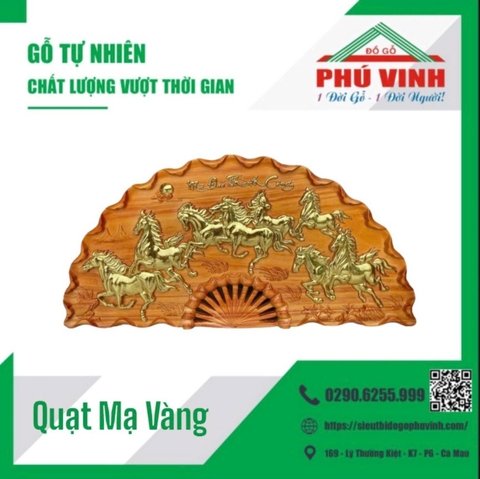 Quạt, Bát Mã, Dát Vàng