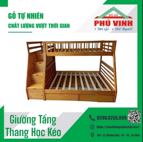 Giường Tầng, 2 Hộc Kéo