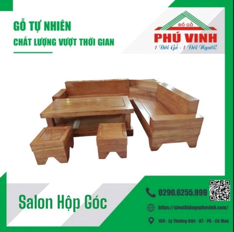 Salon Hộp, Góc Chéo , Hương Đá - 1.97m x 2.37m