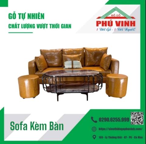Sofa Thư Giãn, Kèm Đôn + Bàn