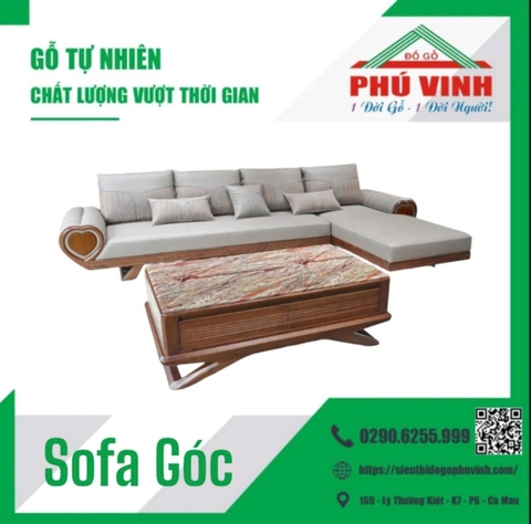 Sofa Nệm Góc Nhập, Cao Cấp Kèm Bàn VT891A