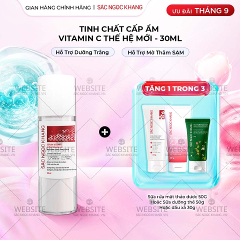 Serum Vitamin C Sắc Ngọc Khang 30ml - Tinh chất giúp da sáng mịn, hỗ trợ mờ thâm nám, đều màu da