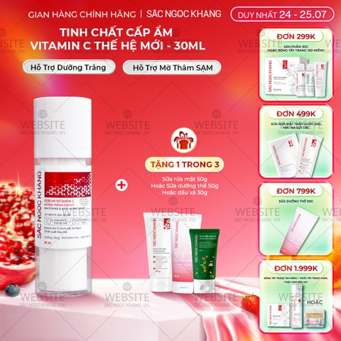 Serum Vitamin C Sắc Ngọc Khang 30ml - Tinh chất giúp da sáng mịn, hỗ trợ mờ thâm nám, đều màu da