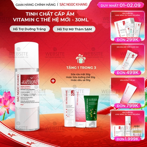 Serum Vitamin C Sắc Ngọc Khang 30ml - Tinh chất giúp da sáng mịn, hỗ trợ mờ thâm nám, đều màu da