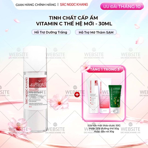 Serum Vitamin C Sắc Ngọc Khang 30ml - Tinh chất giúp da sáng mịn, hỗ trợ mờ thâm nám, đều màu da
