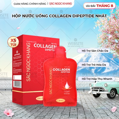 Nước Uống Collagen Dipeptide Mờ Nếp Nhăn - Dưỡng Ẩm Mịn Da Sắc Ngọc Khang Hộp 5 gói x 20ml