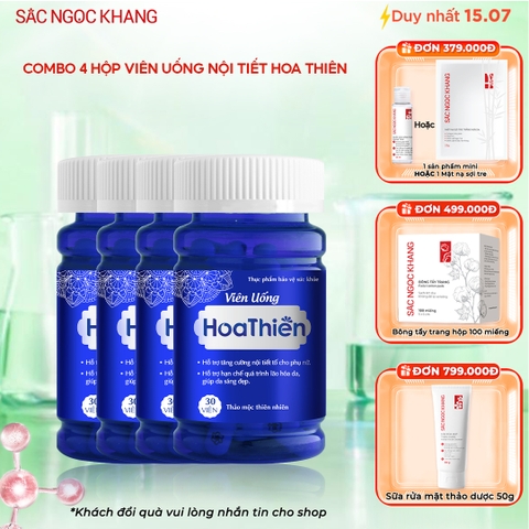 Combo 4 Hộp Viên Uống Cân Bằng Nội Tiết Hoa Thiên (30 viên/hộp)
