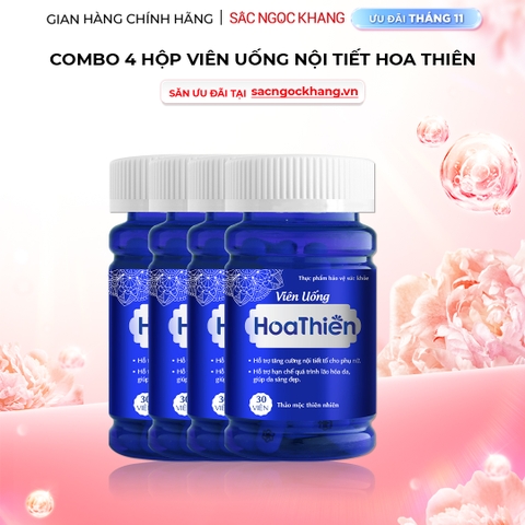 Combo 4 Hộp Viên Uống Cân Bằng Nội Tiết Hoa Thiên (30 viên/hộp)