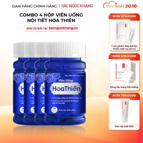 Combo 4 Hộp Viên Uống Cân Bằng Nội Tiết Hoa Thiên (30 viên/hộp)