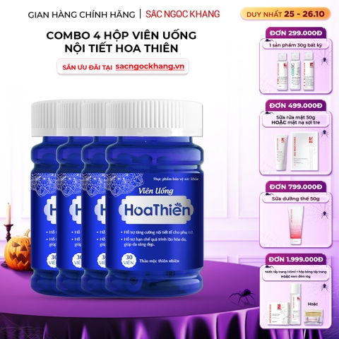 Combo 4 Hộp Viên Uống Cân Bằng Nội Tiết Hoa Thiên (30 viên/hộp)