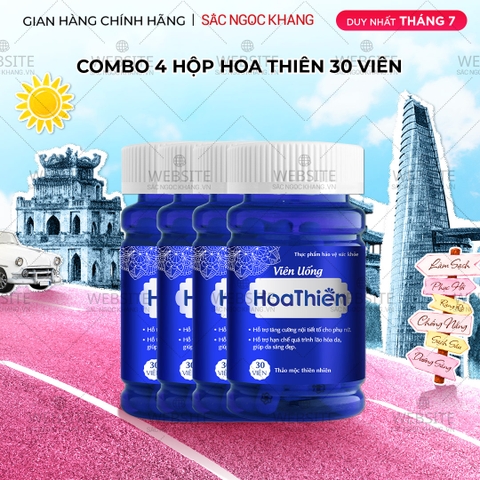 Combo 4 Hộp Viên Uống Cân Bằng Nội Tiết Hoa Thiên (30 viên/hộp)