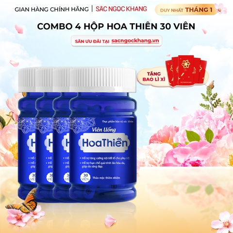 Combo 4 Hộp Viên Uống Cân Bằng Nội Tiết Hoa Thiên (30 viên/hộp)