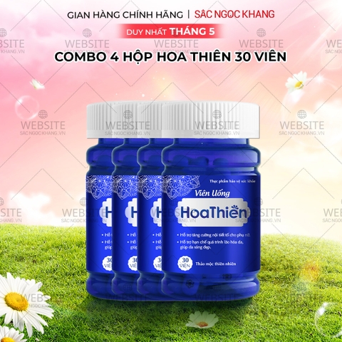 Combo 4 Hộp Viên Uống Cân Bằng Nội Tiết Hoa Thiên (30 viên/hộp)