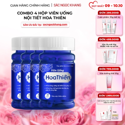 Combo 4 Hộp Viên Uống Cân Bằng Nội Tiết Hoa Thiên (30 viên/hộp)