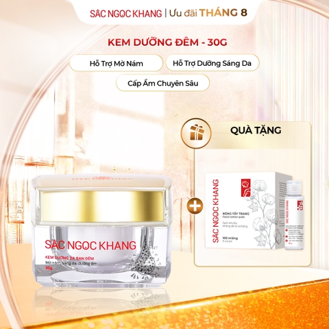 Kem Dưỡng Da Ban Đêm Sắc Ngọc Khang 30g - Dưỡng ẩm, mờ nám sạm, tàn nhang