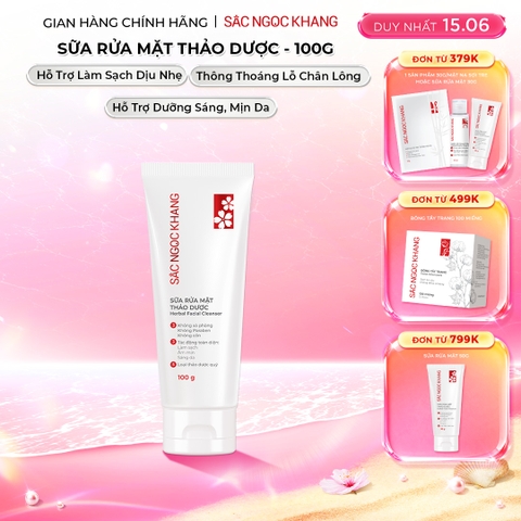 Sữa Rửa Mặt Thảo Dược Dịu Nhẹ Sắc Ngọc Khang (Herbal Facial Cleanser) 100g