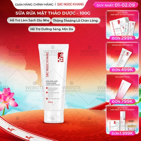 Sữa Rửa Mặt Thảo Dược Dịu Nhẹ Sắc Ngọc Khang (Herbal Facial Cleanser) 100g