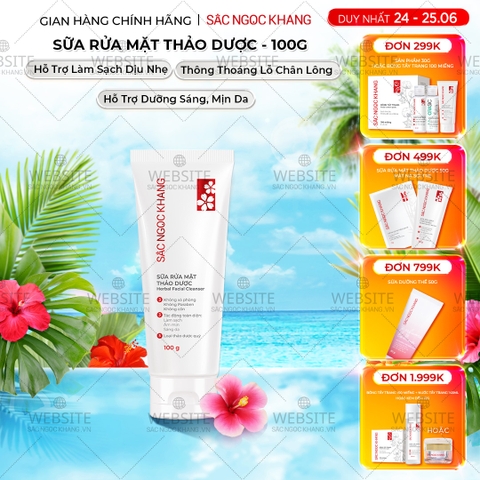 Sữa Rửa Mặt Thảo Dược Dịu Nhẹ Sắc Ngọc Khang (Herbal Facial Cleanser) 100g