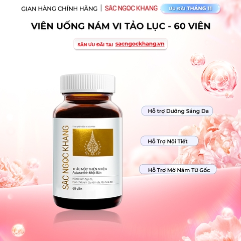 Viên Uống Vi Tảo Lục Sắc Ngọc Khang Mờ Nám, Đẹp Da, Hạn Chế Lão Hóa 60v