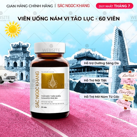 Viên Uống Vi Tảo Lục Sắc Ngọc Khang Mờ Nám, Đẹp Da, Hạn Chế Lão Hóa 60v