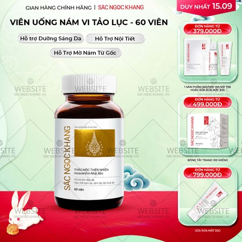 Viên Uống Vi Tảo Lục Sắc Ngọc Khang Mờ Nám, Đẹp Da, Hạn Chế Lão Hóa 60v