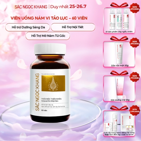 Viên Uống Vi Tảo Lục Sắc Ngọc Khang Mờ Nám, Đẹp Da, Hạn Chế Lão Hóa 60v