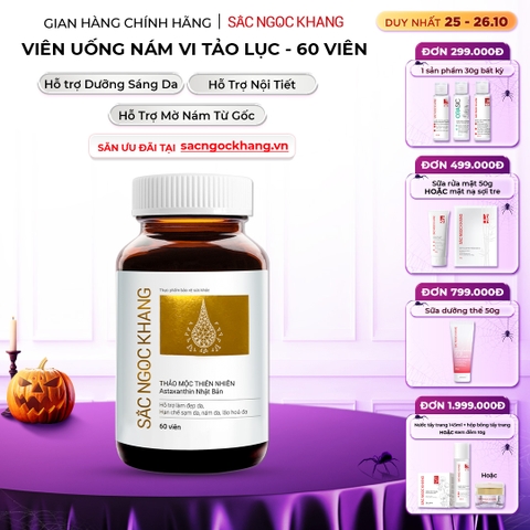 Viên Uống Vi Tảo Lục Sắc Ngọc Khang Mờ Nám, Đẹp Da, Hạn Chế Lão Hóa 60v