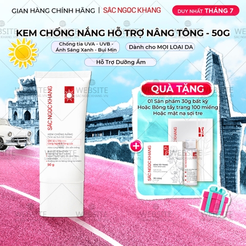Kem Chống Nắng Nâng Tông Sắc Ngọc Khang 50g